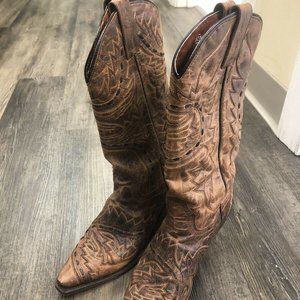 Dan Post Women's Boots Sidewinder Tan DP3422 Size 6.5